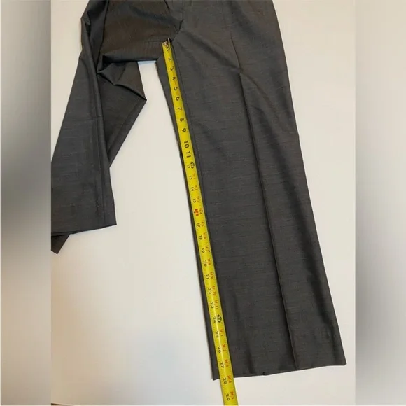 Lafayette 148 New York 100% wool women’s pants trousers straight leg gray size 6 - Picture 7 of 13